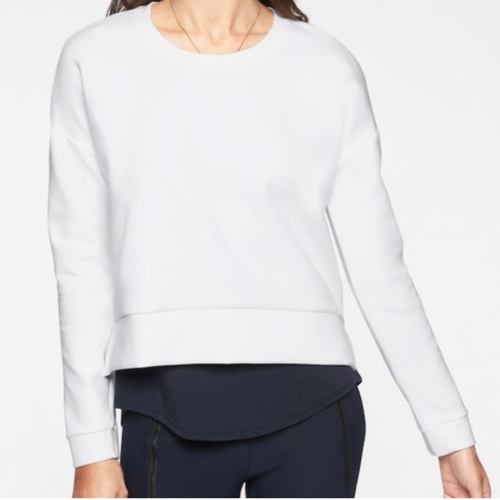 Athleta White Modern Sweatshirt size L
